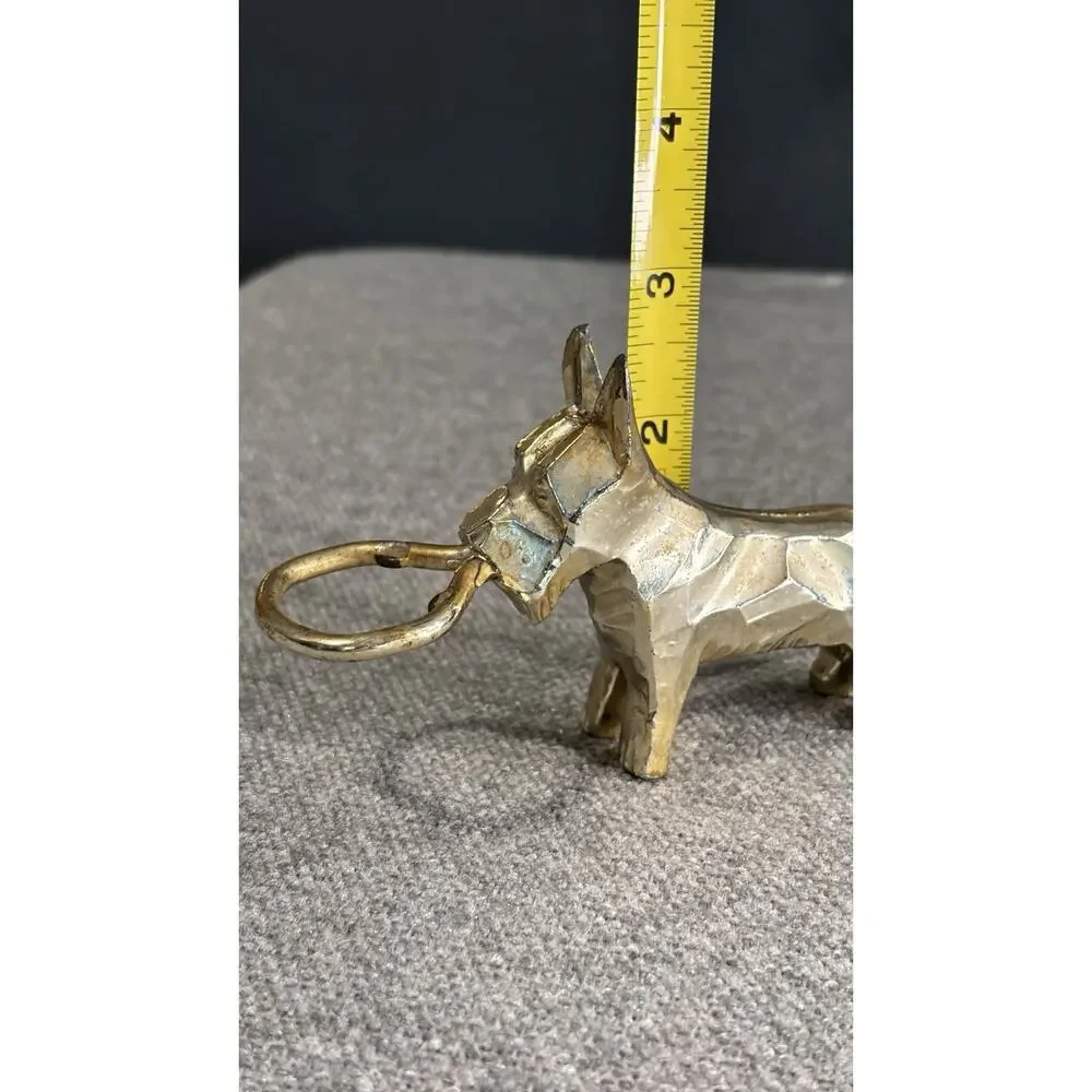 Vintage Scottish Terrier Scottie Dog Figural Corkscrew Metal Wine Bottle Opener